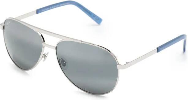 Maui Jim Seacliff zonnebril met piloten montuur Zilver