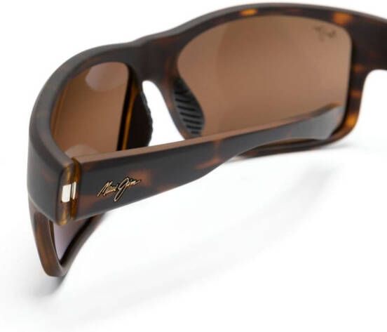 Maui Jim Zonnebril met rechthoekig montuur Bruin