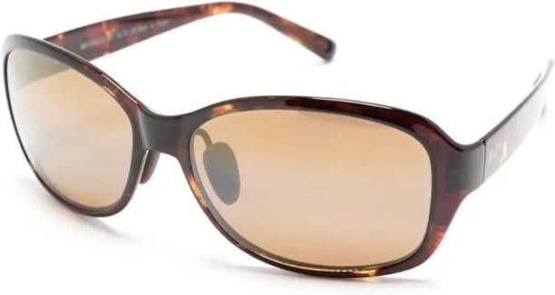 Maui Jim Zonnebril met rechthoekig montuur Bruin