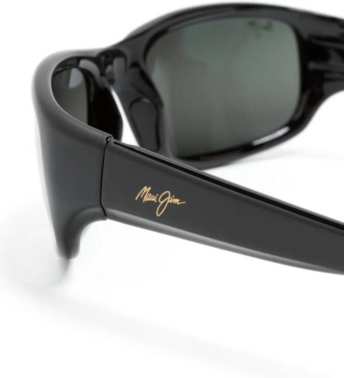 Maui Jim Zonnebril met rechthoekig montuur Zwart