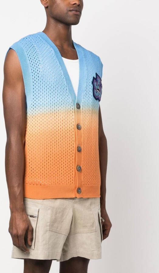 Mauna Kea Bodywarmer met logopatch Blauw