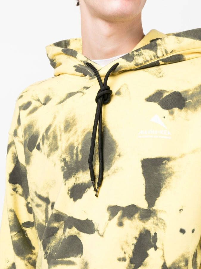 Mauna Kea Hoodie met abstracte print Geel