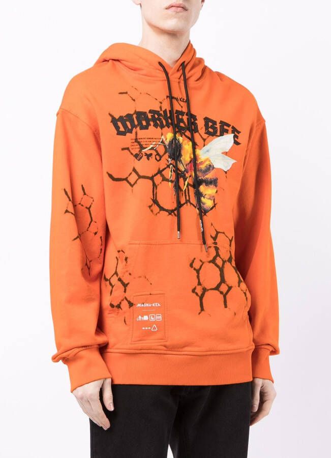 Mauna Kea Hoodie met print Oranje