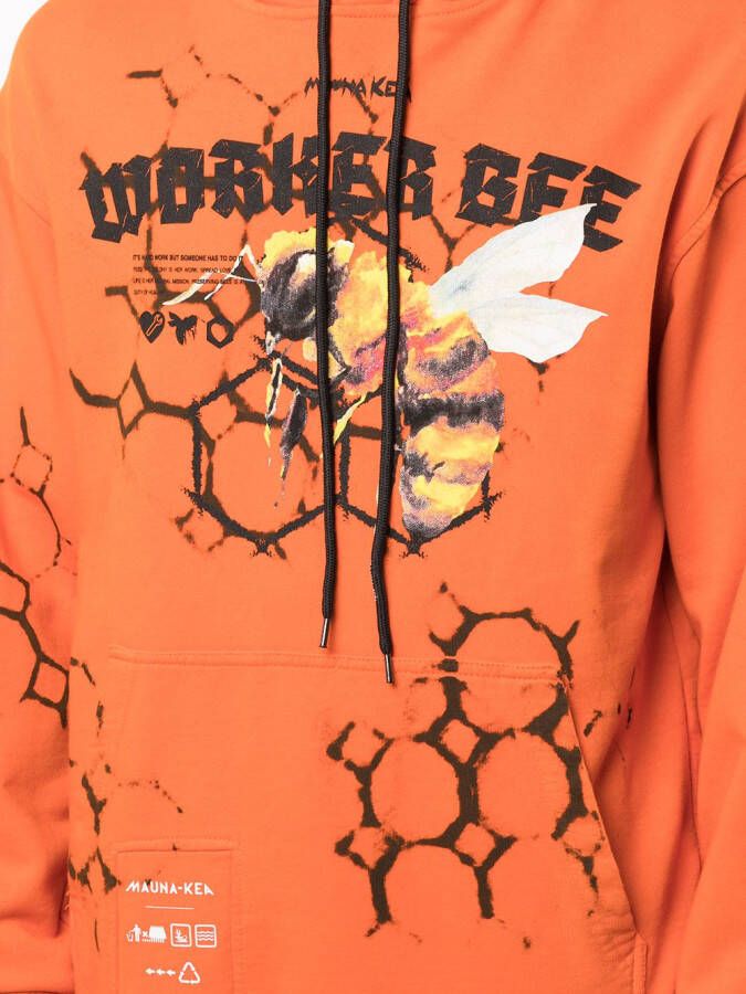 Mauna Kea Hoodie met print Oranje