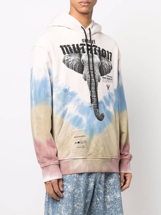 Mauna Kea Hoodie met tie-dye print Beige