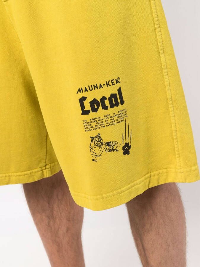 Mauna Kea Shorts met logoprint Geel