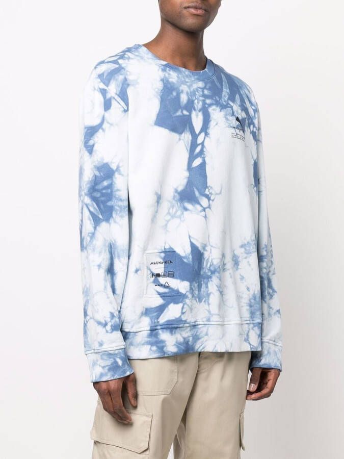 Mauna Kea Sweater met tie-dye print Blauw