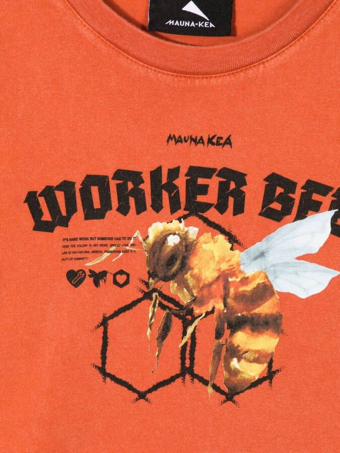 Mauna Kea T-shirt met grafische print Oranje