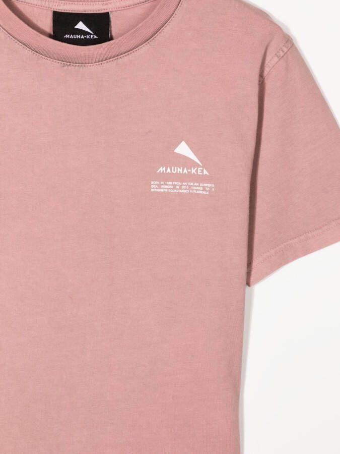 Mauna Kea T-shirt met logoprint Roze