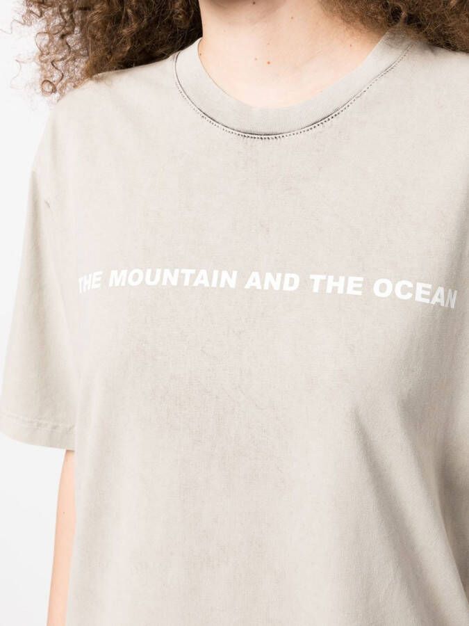 Mauna Kea T-shirt met tekst Bruin