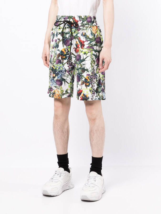 Mauna Kea Trainingsshorts met bloemenprint Wit