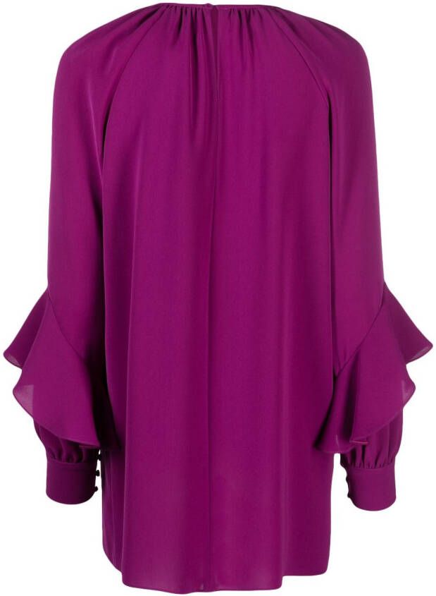 Max Mara Blouse met ruches Roze