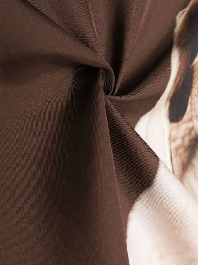 Max Mara Zijden sjaal Bruin