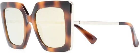 Max Mara Eyewear Zonnebril met oversized montuur Bruin