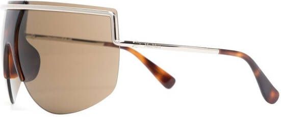 Max Mara Eyewear Zonnebril met oversized montuur Bruin