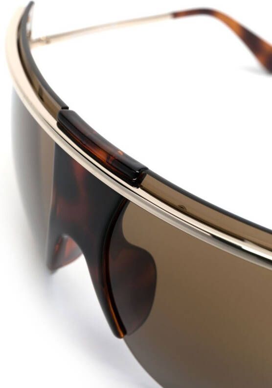 Max Mara Eyewear Zonnebril met oversized montuur Bruin