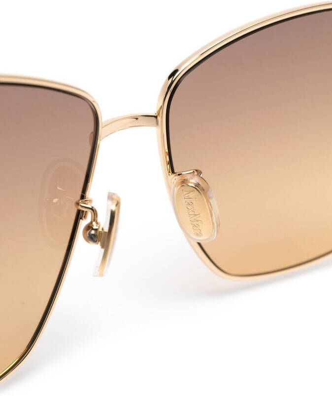 Max Mara Eyewear Zonnebril met oversized montuur Goud