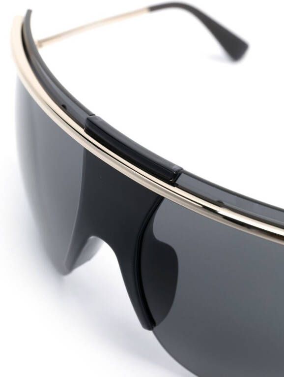 Max Mara Eyewear Zonnebril met oversized montuur Zwart