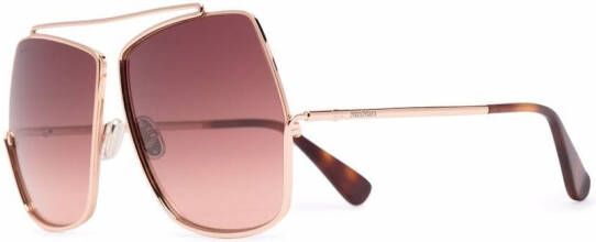 Max Mara Eyewear Zonnebril met piloten montuur Goud