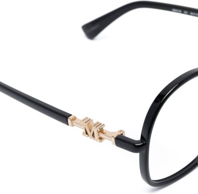 Max Mara Eyewear Zonnebril met rond montuur Zwart