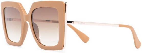 Max Mara Eyewear Zonnebril met vierkant montuur Bruin
