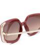 Max Mara Eyewear Zonnebril met vierkant montuur Rood - Thumbnail 3