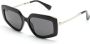 Max Mara Eyewear Zonnebril met vierkant montuur Zwart - Thumbnail 2