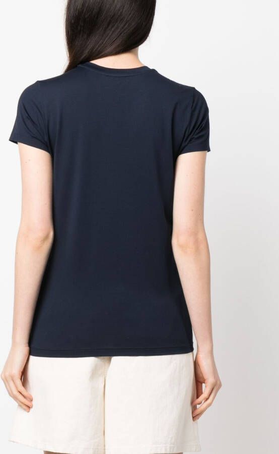 Mazzarelli T-shirt met ronde hals Blauw