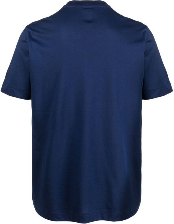 Mazzarelli T-shirt met ronde hals Blauw