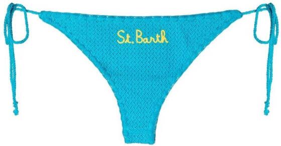 MC2 Saint Barth Bikinislip met geborduurd logo Blauw