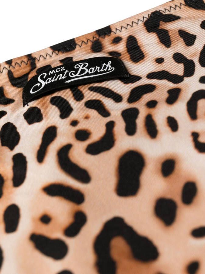 MC2 Saint Barth Bikinislip met luipaardprint Beige