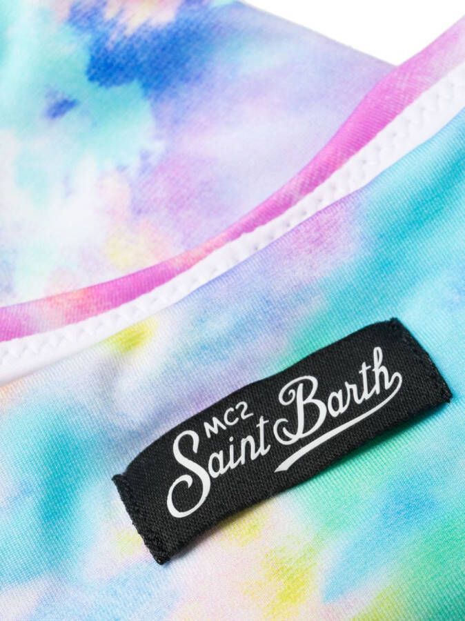MC2 Saint Barth Bikinislip met tie-dye print Blauw