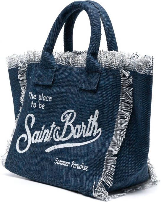 MC2 Saint Barth Colette canvas strandtas Blauw