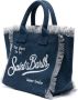 MC2 Saint Barth Colette canvas strandtas Blauw - Thumbnail 3