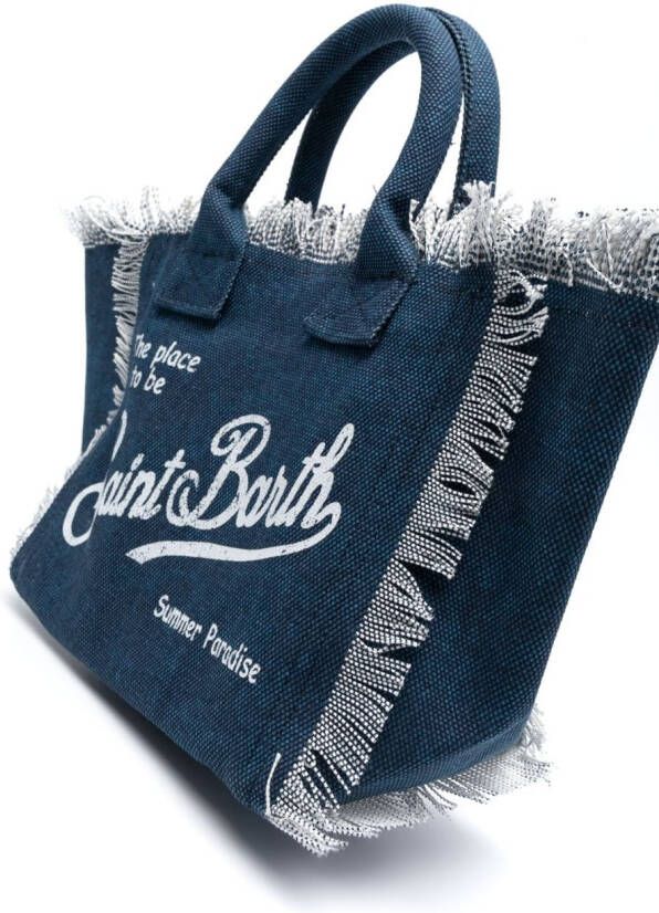 MC2 Saint Barth Colette canvas strandtas Blauw