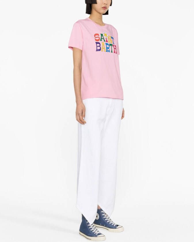 MC2 Saint Barth T-shirt met borduurwerk Roze