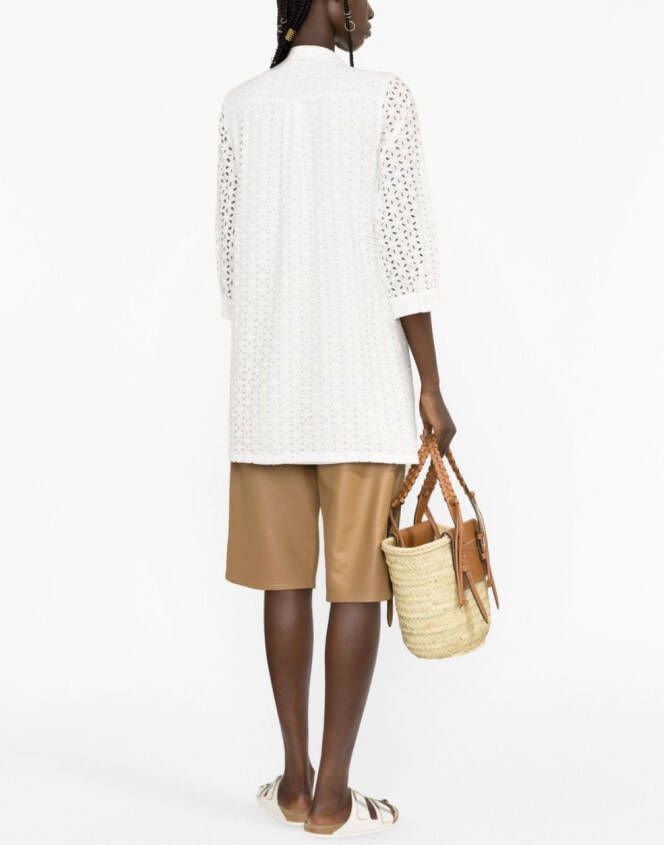 MC2 Saint Barth Broderie anglaise blouse Wit