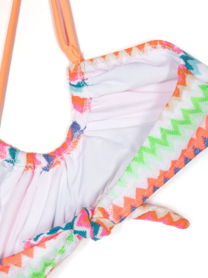 MC2 Saint Barth Kids Bikini met zigzag-print Blauw