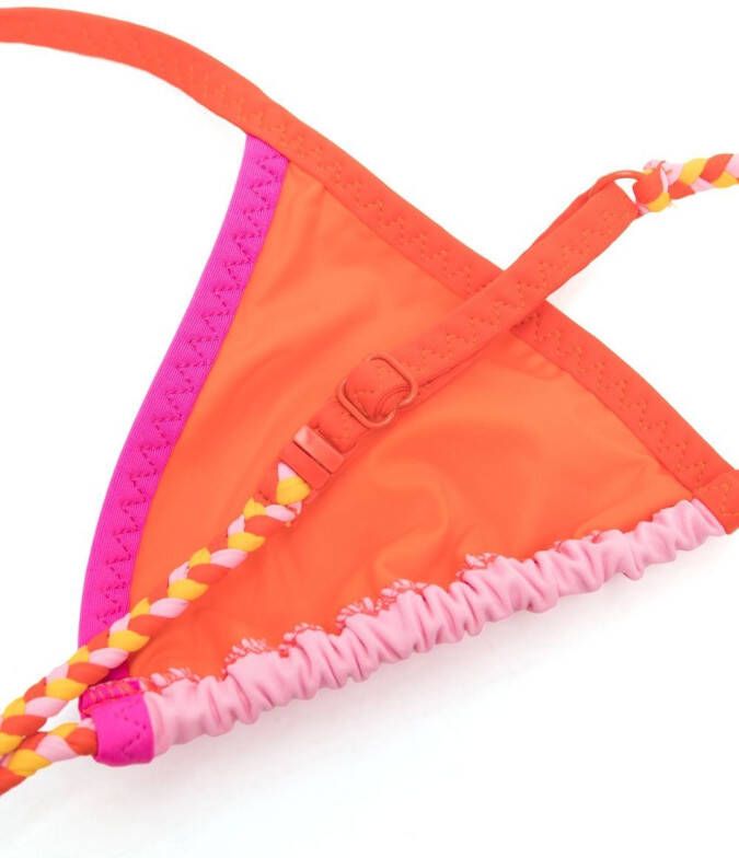 MC2 Saint Barth Kids Bikini set met colourblocking Oranje