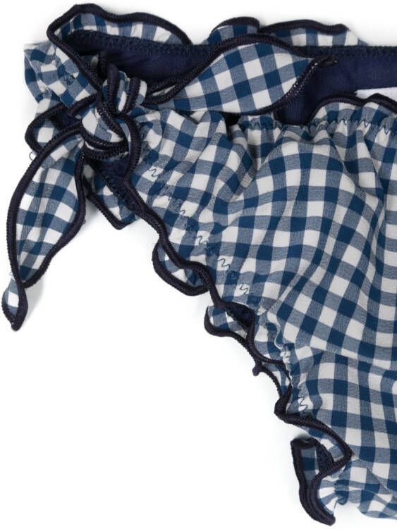 MC2 Saint Barth Kids Bikini met ruches Blauw