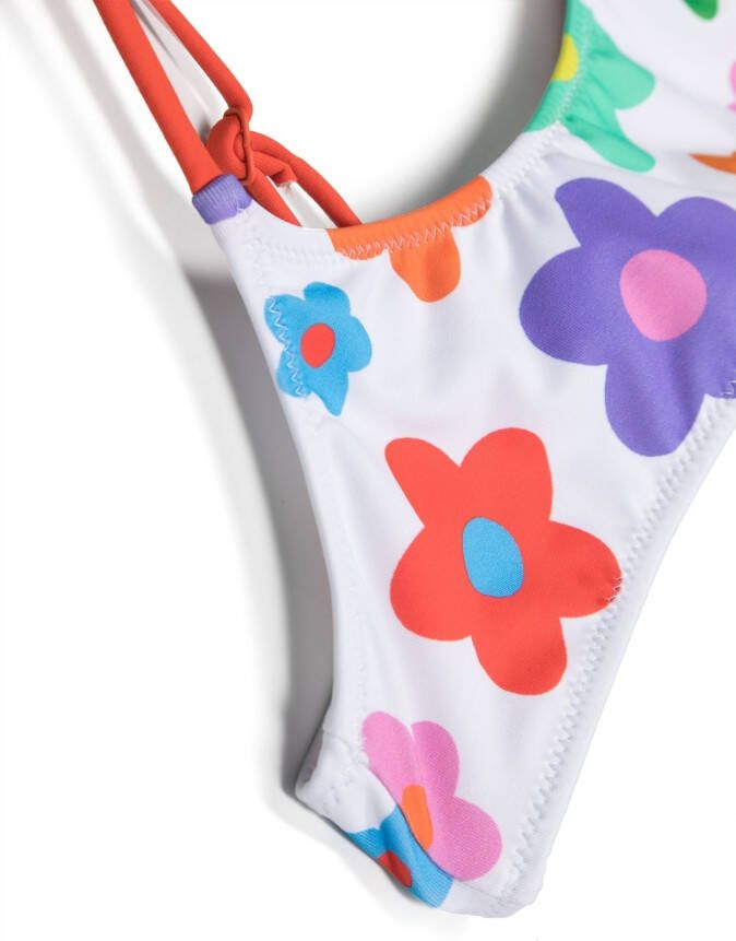 MC2 Saint Barth Kids Bikini met bloemenprint Wit