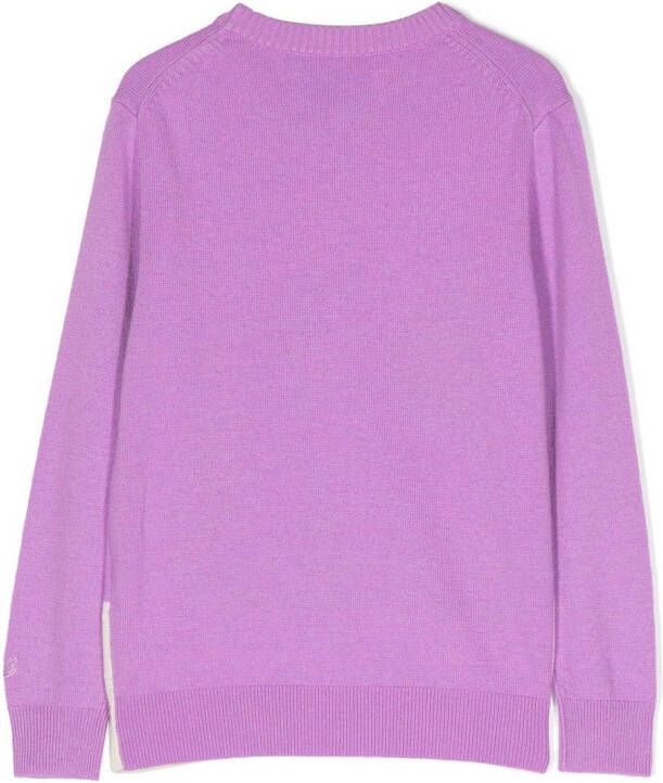 MC2 Saint Barth Kids Intarsia trui Paars