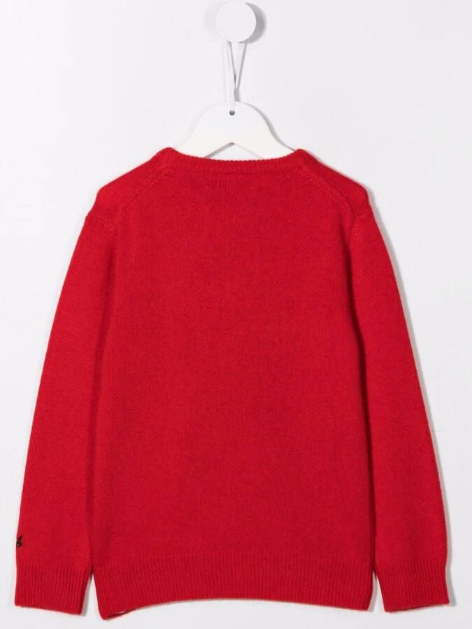 MC2 Saint Barth Kids Intarsia trui Rood