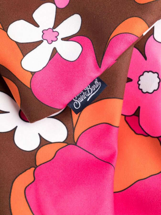 MC2 Saint Barth Kids Strandlaken met logoprint Roze