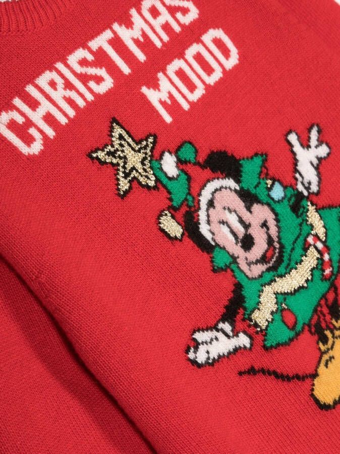 MC2 Saint Barth Kids Intarsia trui Rood