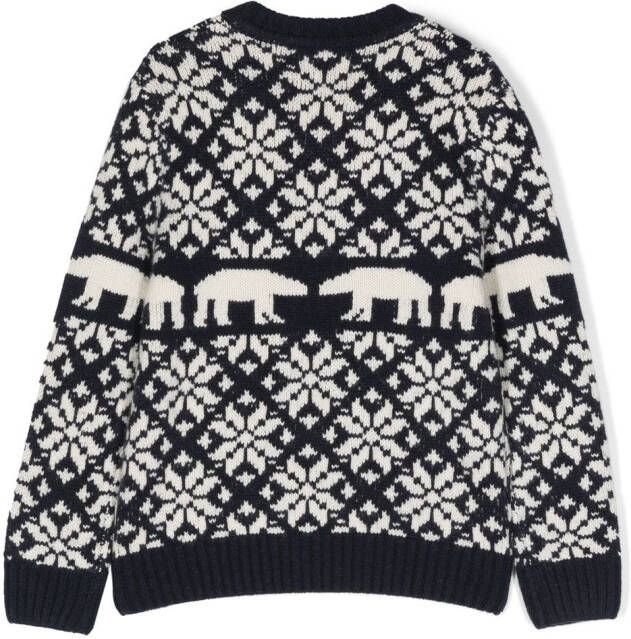 MC2 Saint Barth Kids Intarsia trui Blauw