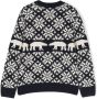 MC2 Saint Barth Kids Intarsia trui Blauw - Thumbnail 2