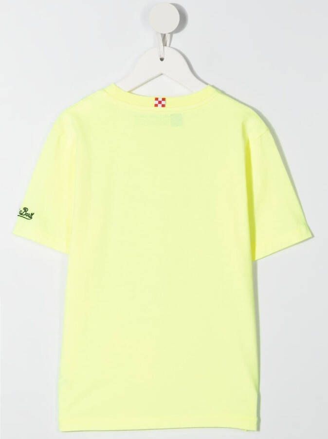 MC2 Saint Barth Kids T-shirt met print Geel