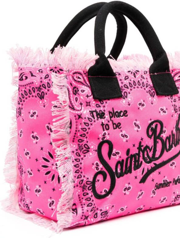 MC2 Saint Barth Kids Canvas strandtas Roze