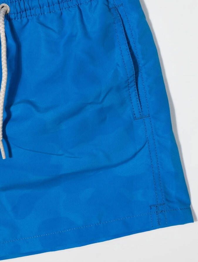 MC2 Saint Barth Kids Zwembroek met logopatch Blauw